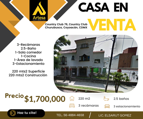 Casa en Churubusco Country Club, Coyoacán, Ciudad de México