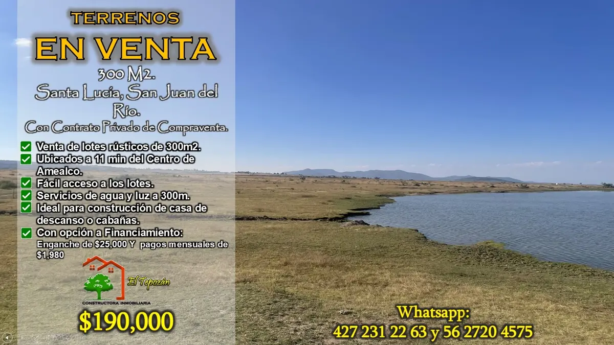 Terreno en venta en Santa Lucia, San Juan del Río — foto 1 de 20