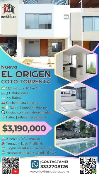 Casa en El Origen, Tlajomulco de Zúñiga, Jalisco