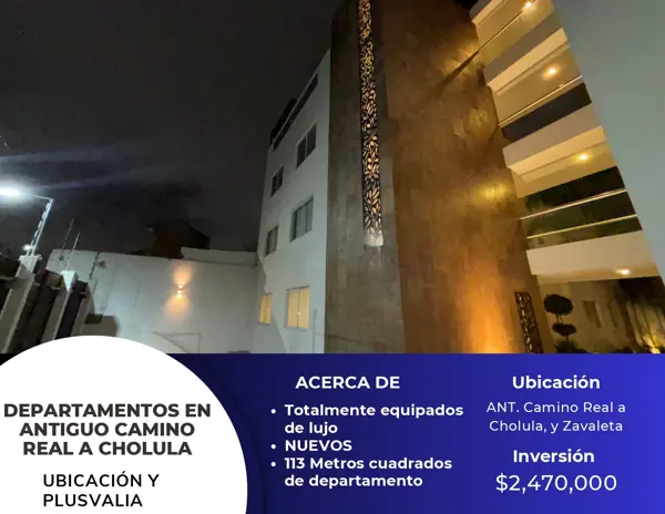 Departamento en Ex-Hacienda Concepción Buenavista, San Andrés Cholula, Puebla