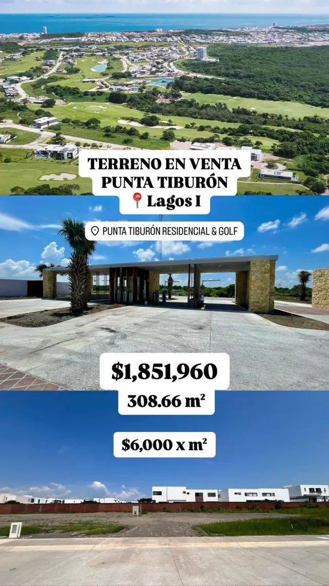 Terreno en venta en Punta Tiburón, Residencial, Marina y Golf, Alvarado