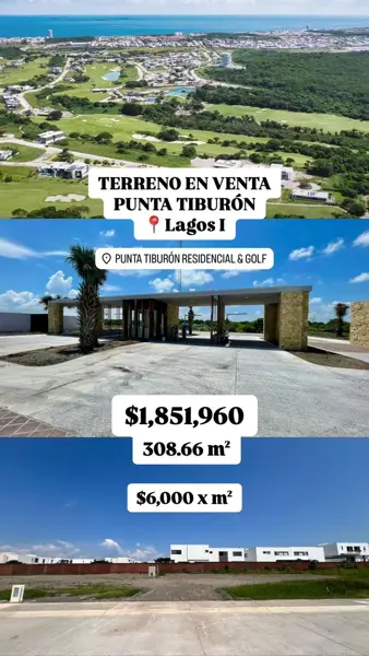 Terreno en venta en Punta Tiburón, Residencial, Marina y Golf, Alvarado, Veracruz de Ignacio de la Llave