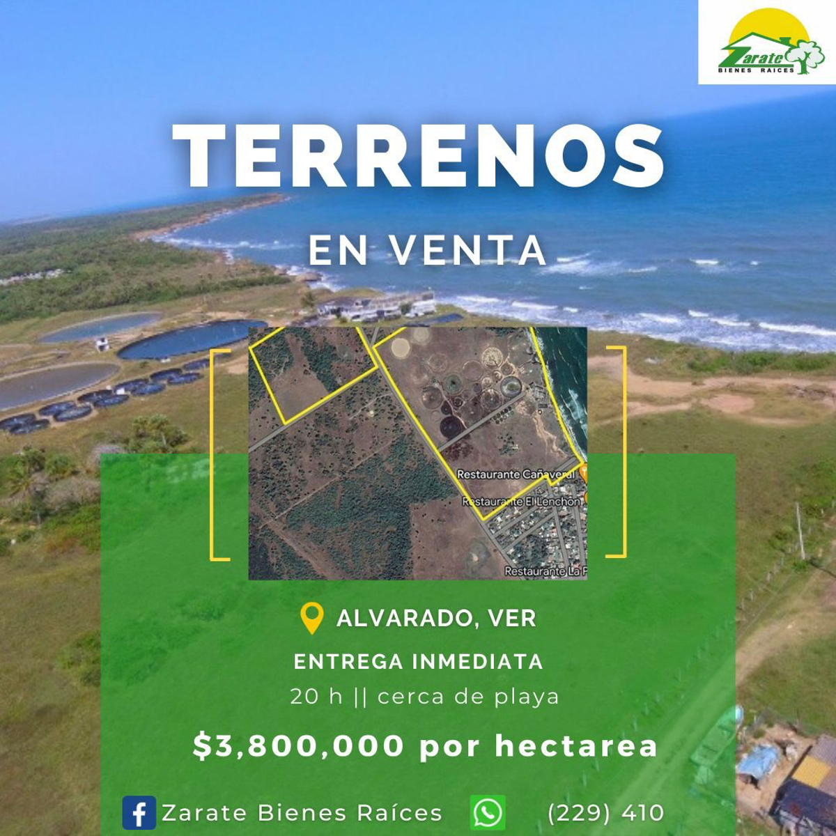 Terreno en venta en Salinas, Alvarado