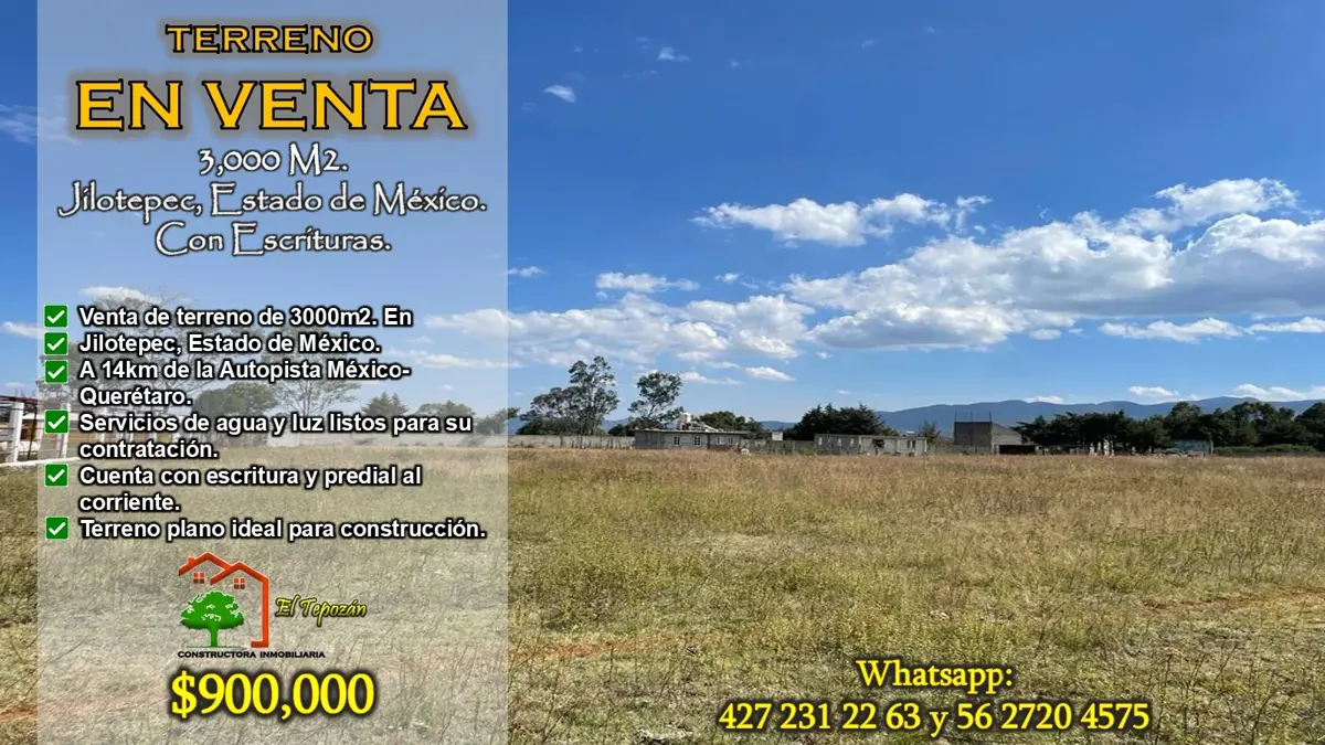 Terreno en venta en Las Manzanas, Jilotepec — foto 1 de 15