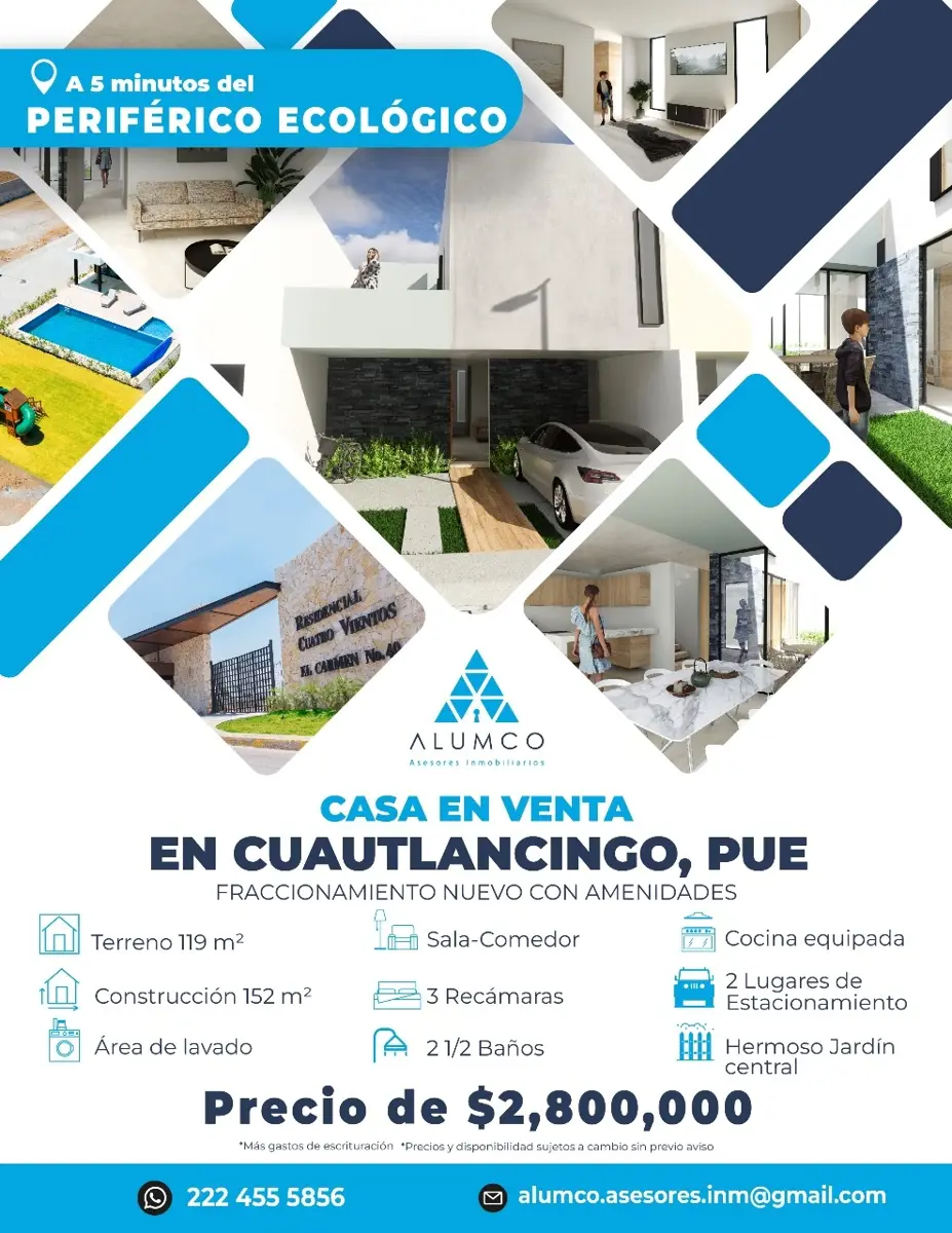 Casa en venta en Cuautlancingo, Cuautlancingo — foto 1 de 19
