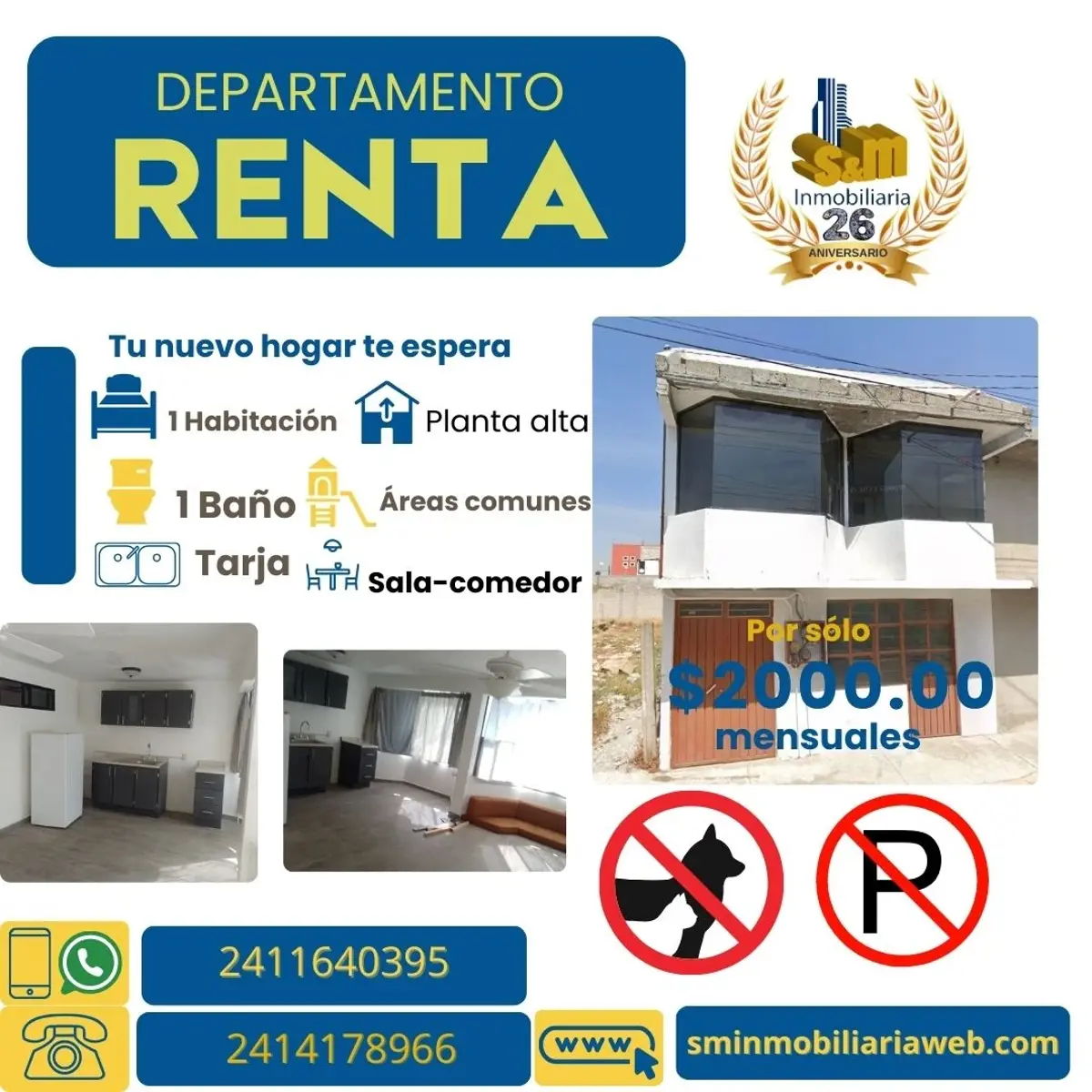Departamento en renta en Loma Florida 1a Secc, Apizaco — foto 1 de 11