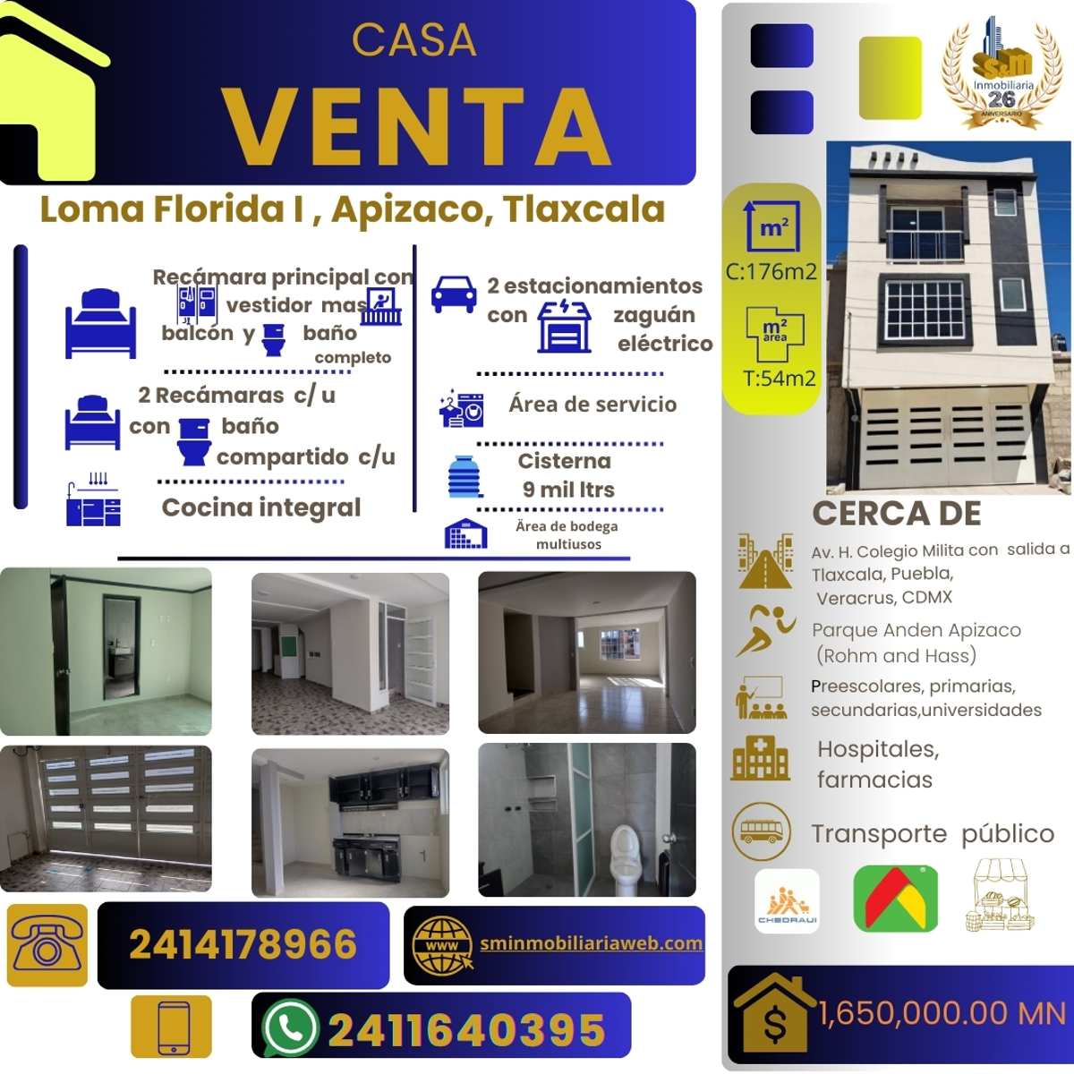 Casa en venta en Loma Florida 1a Secc, Apizaco — foto 1 de 14