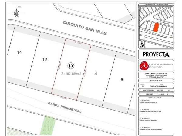 Venta lote habitacional, Cluster 1010, Lomas de Angelópolis I. Sonata