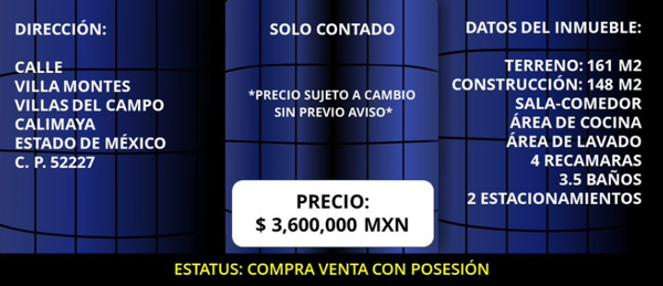Casa en venta en Villas del Campo, Calimaya — foto 2 de 3