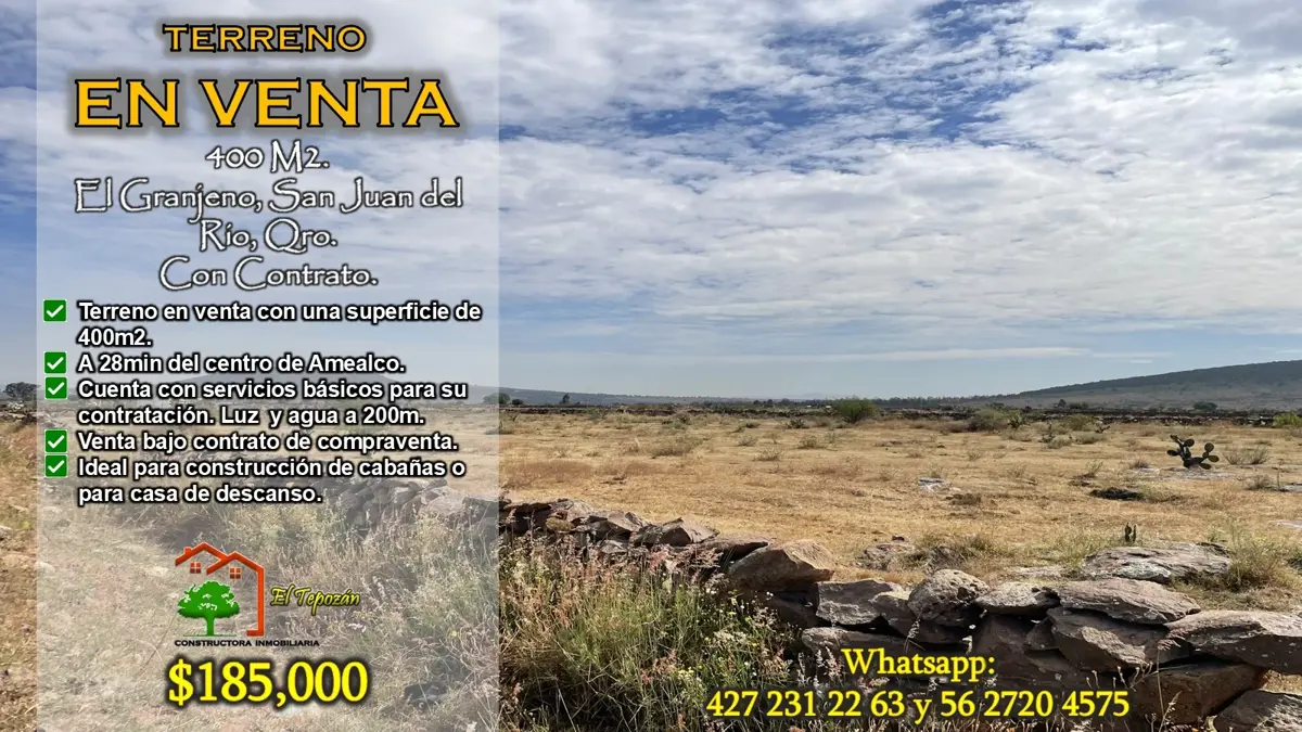 Terreno en venta en El Granjeno, San Juan del Río — foto 1 de 28
