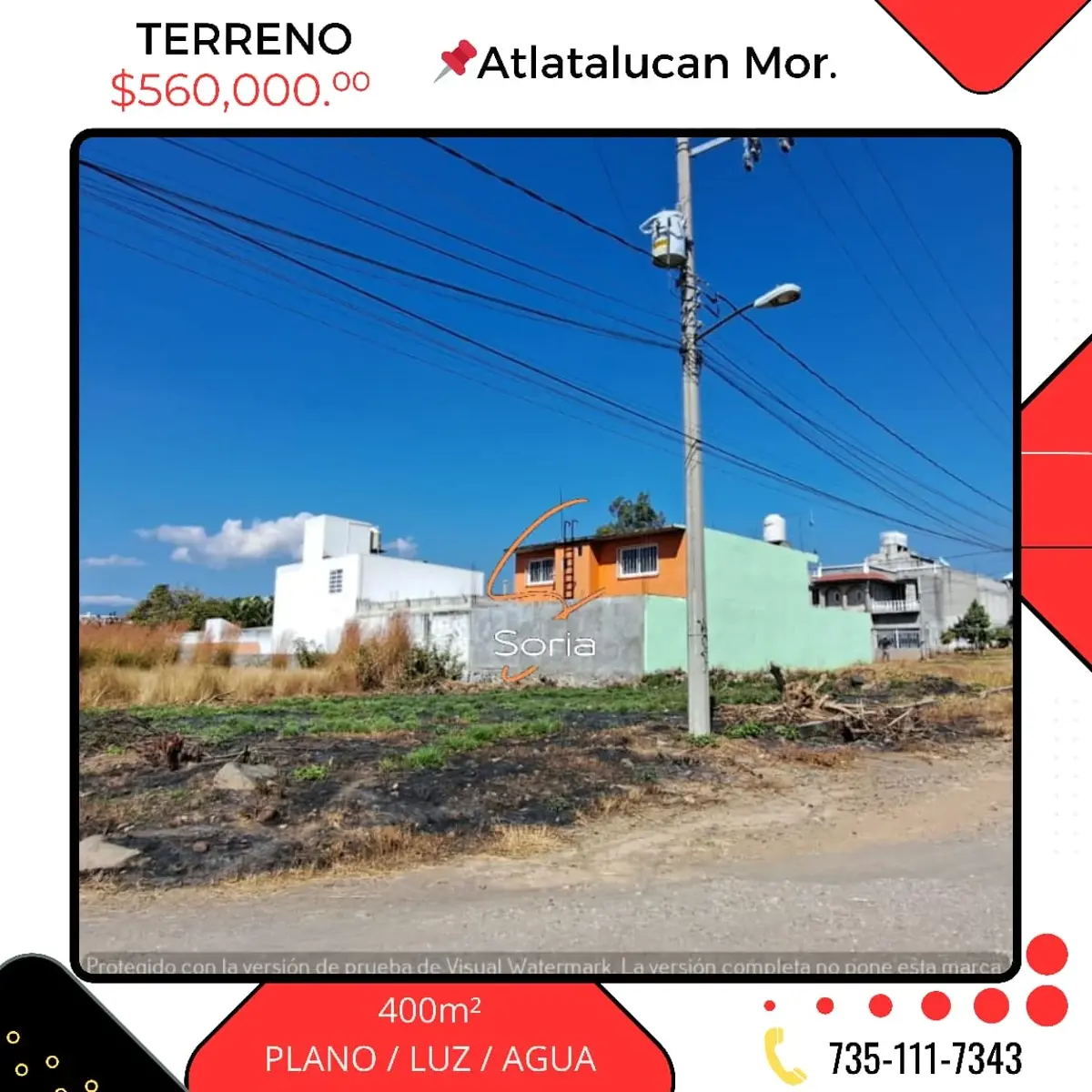 Terreno en venta en Ampliación San Antonio, Atlatlahucan — foto 1 de 10
