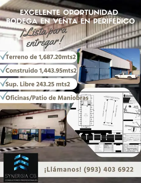 Bodega en venta en Primero de Mayo, Centro, Tabasco