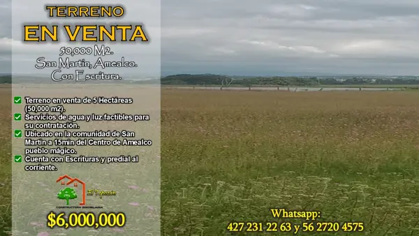 Terreno en venta en San Martin, Amealco de Bonfil, Querétaro
