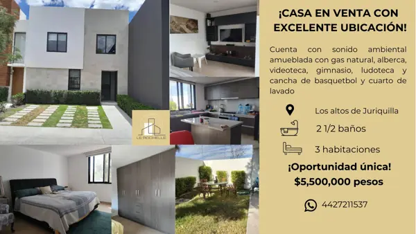 Casa en Altos Juriquilla, Querétaro, Querétaro