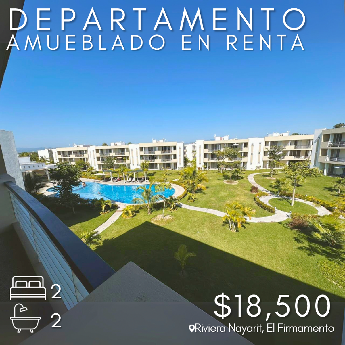 Departamento en renta en Rincón del Cielo, Bahía de Banderas — foto 1 de 17