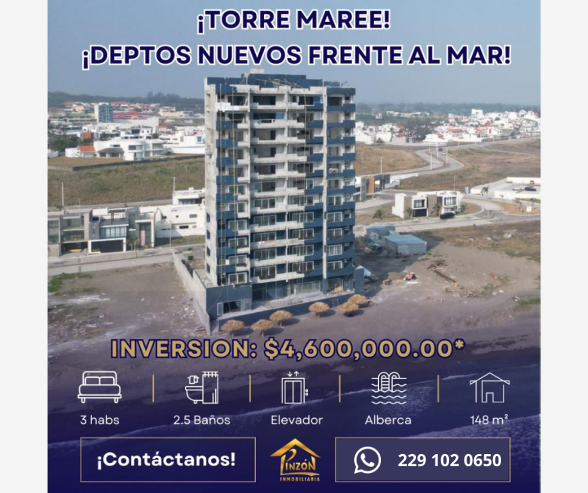 Departamento en venta en Playas del Conchal, Alvarado — foto 1 de 19