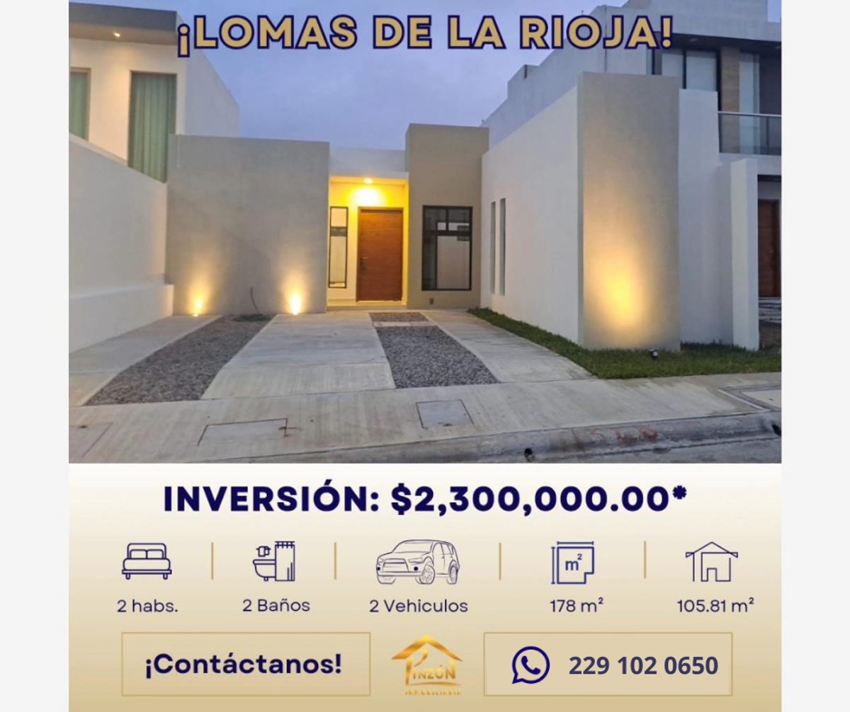 Casa en venta en Lomas de la Rioja, Alvarado — foto 1 de 11