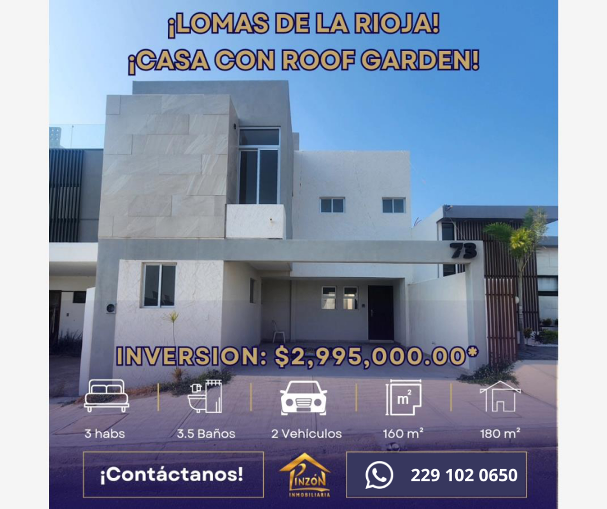 Casa en venta en Lomas de la Rioja, Alvarado — foto 1 de 10