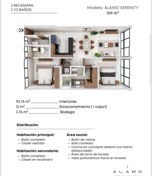 Departamento en venta en Montebello, Mérida — foto 3 de 5