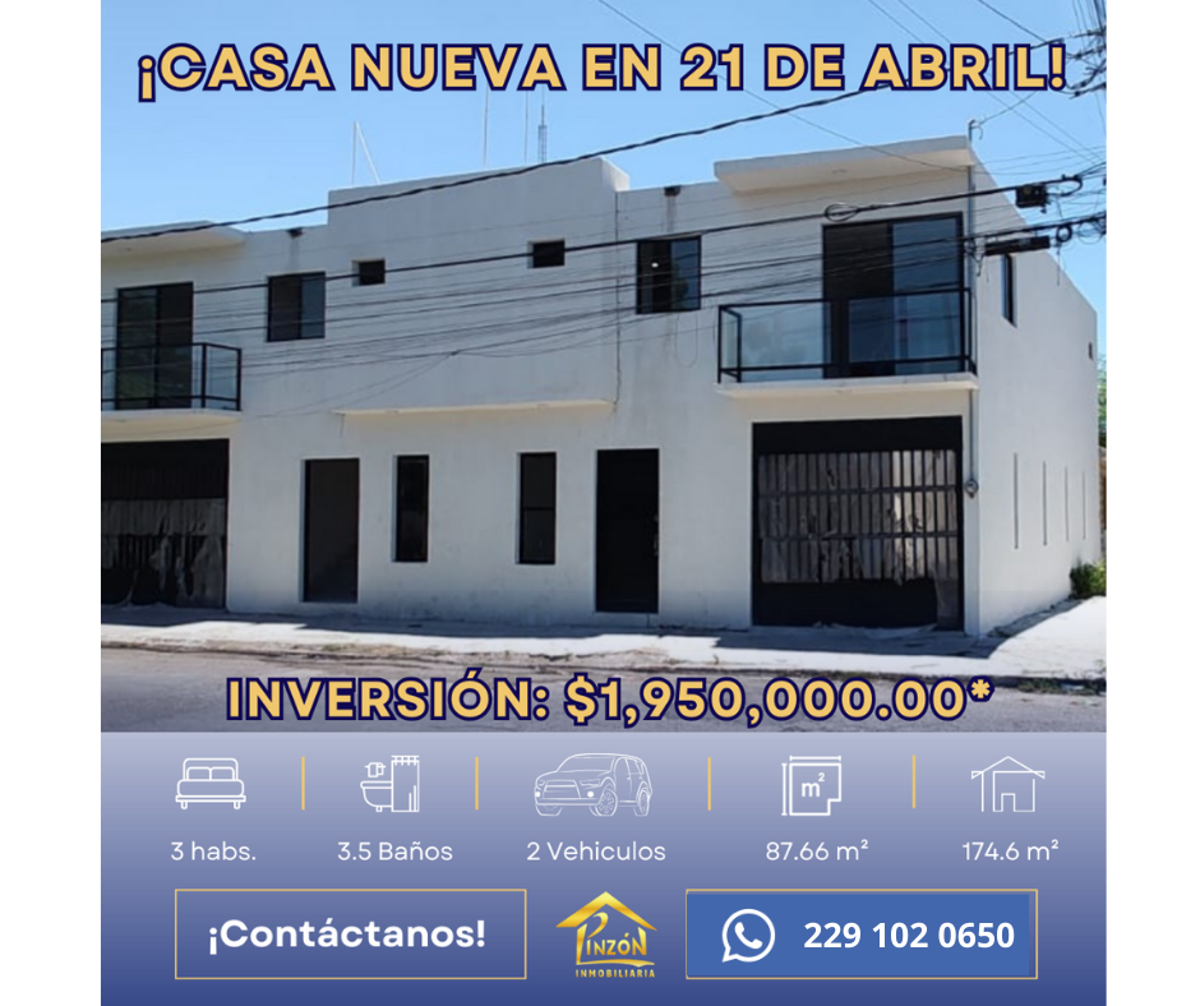 Casa en venta en 21 de Abril, Veracruz — foto 1 de 18