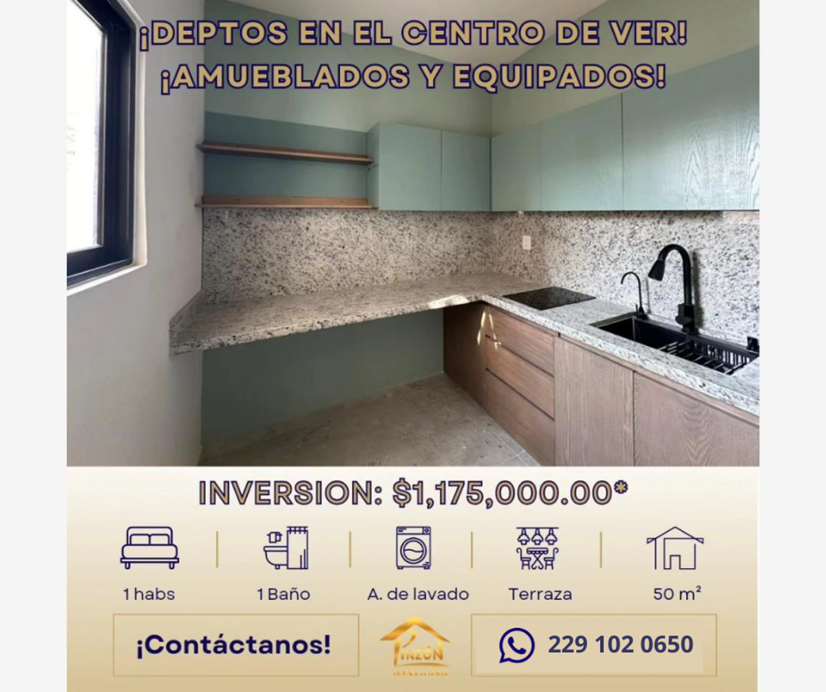 Departamento en venta en Veracruz Centro, Veracruz — foto 1 de 8