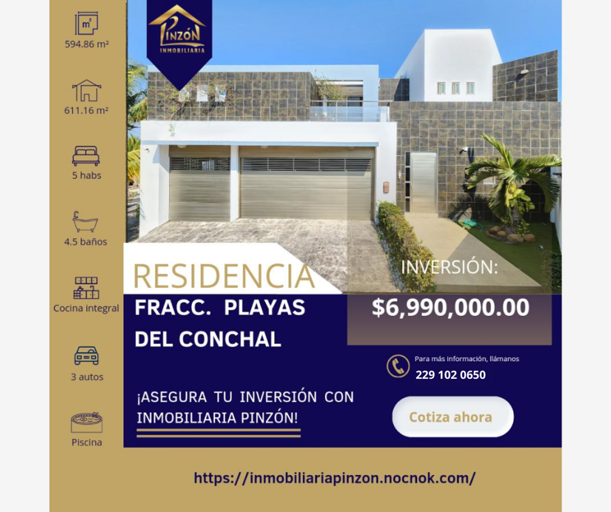 Casa en venta en Playas del Conchal, Alvarado — foto 1 de 25
