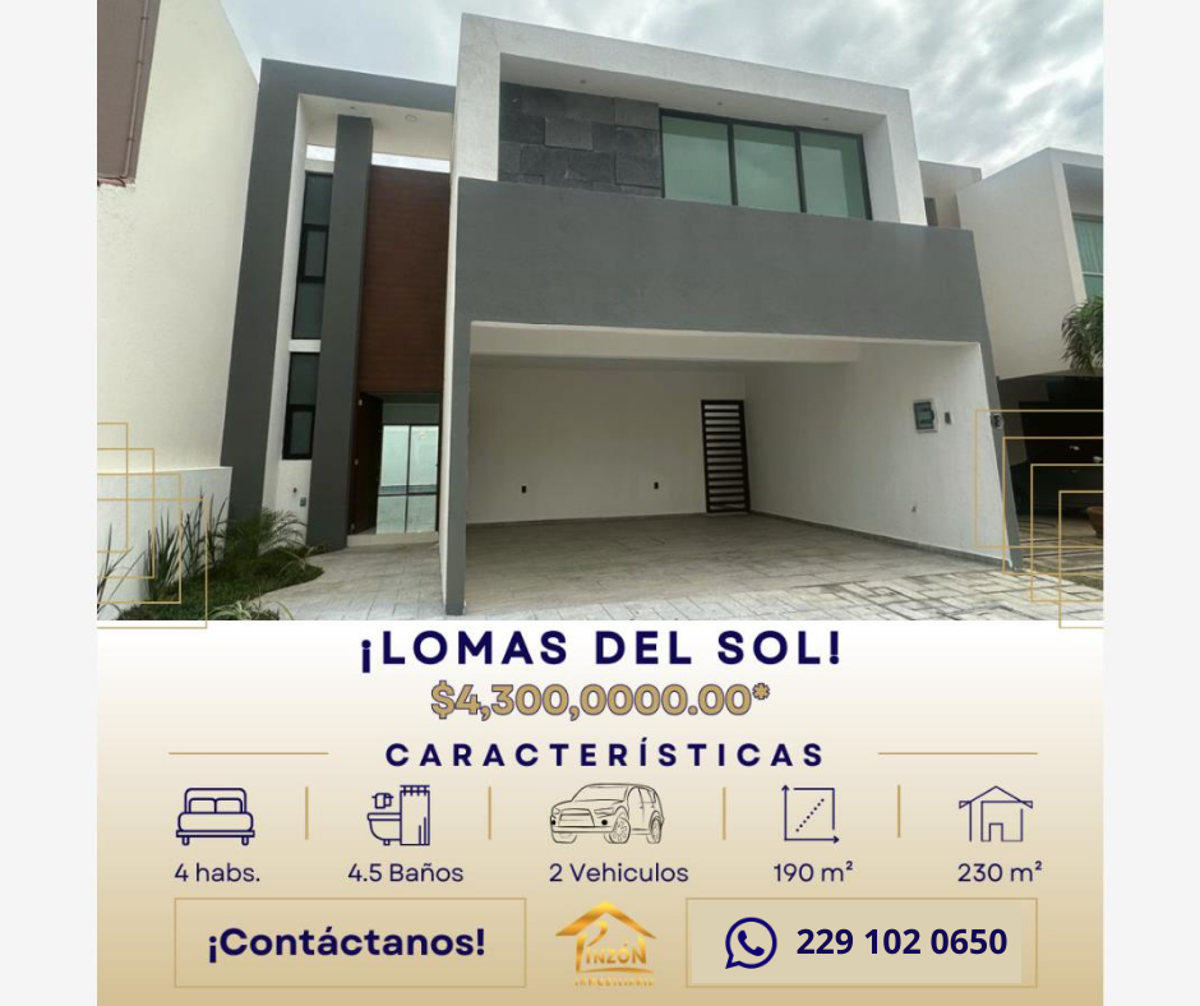 Casa en venta en Lomas del Sol, Alvarado — foto 1 de 16