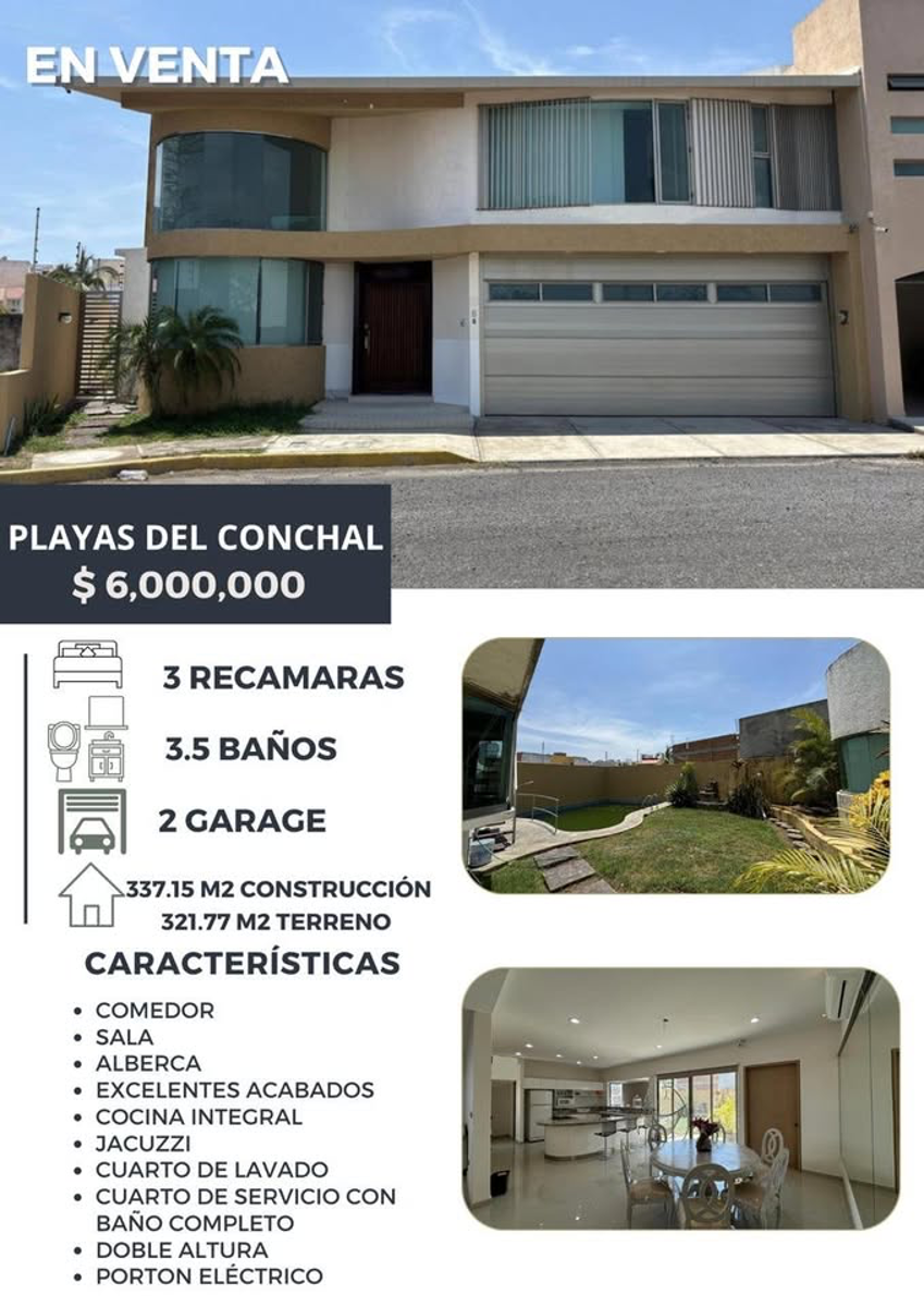 Casa en venta en Playas del Conchal, Alvarado — foto 1 de 7