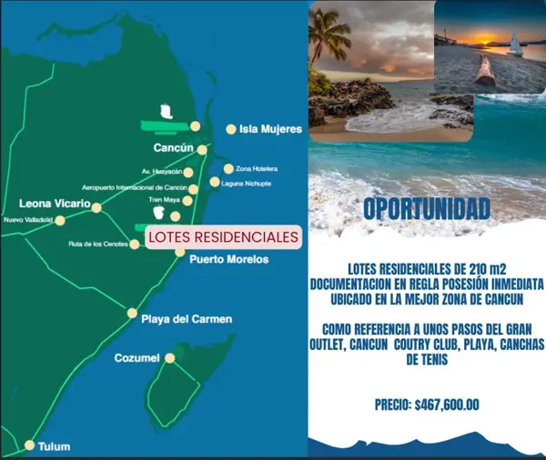 Terreno en venta en Puerto Morelos, Puerto Morelos — foto 2 de 8