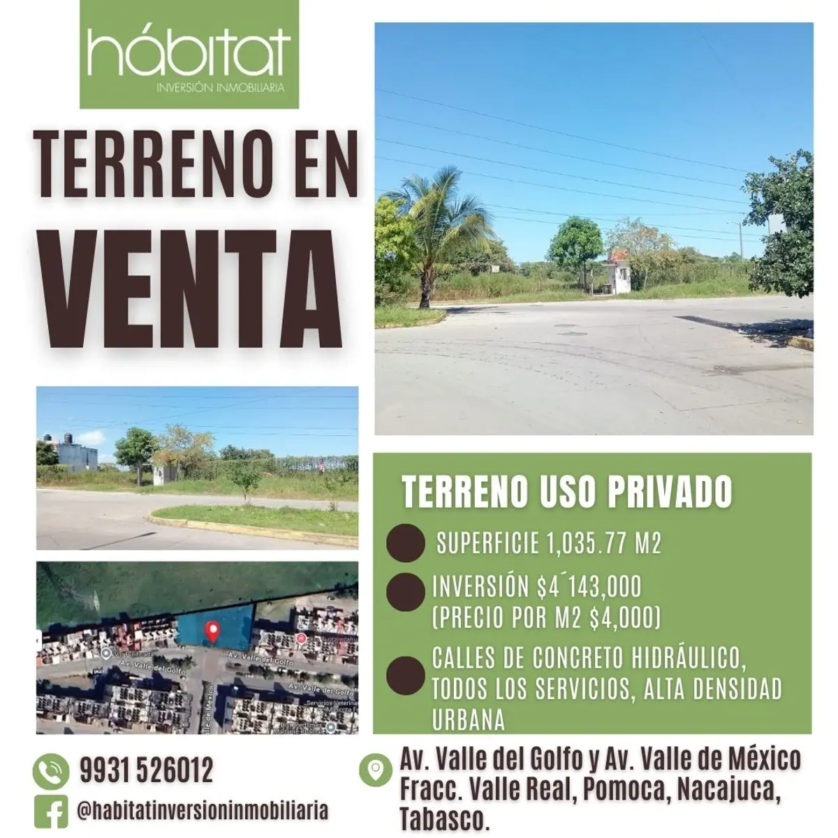 Terreno en venta en Pomoca Valle Real, Nacajuca — foto 1 de 7