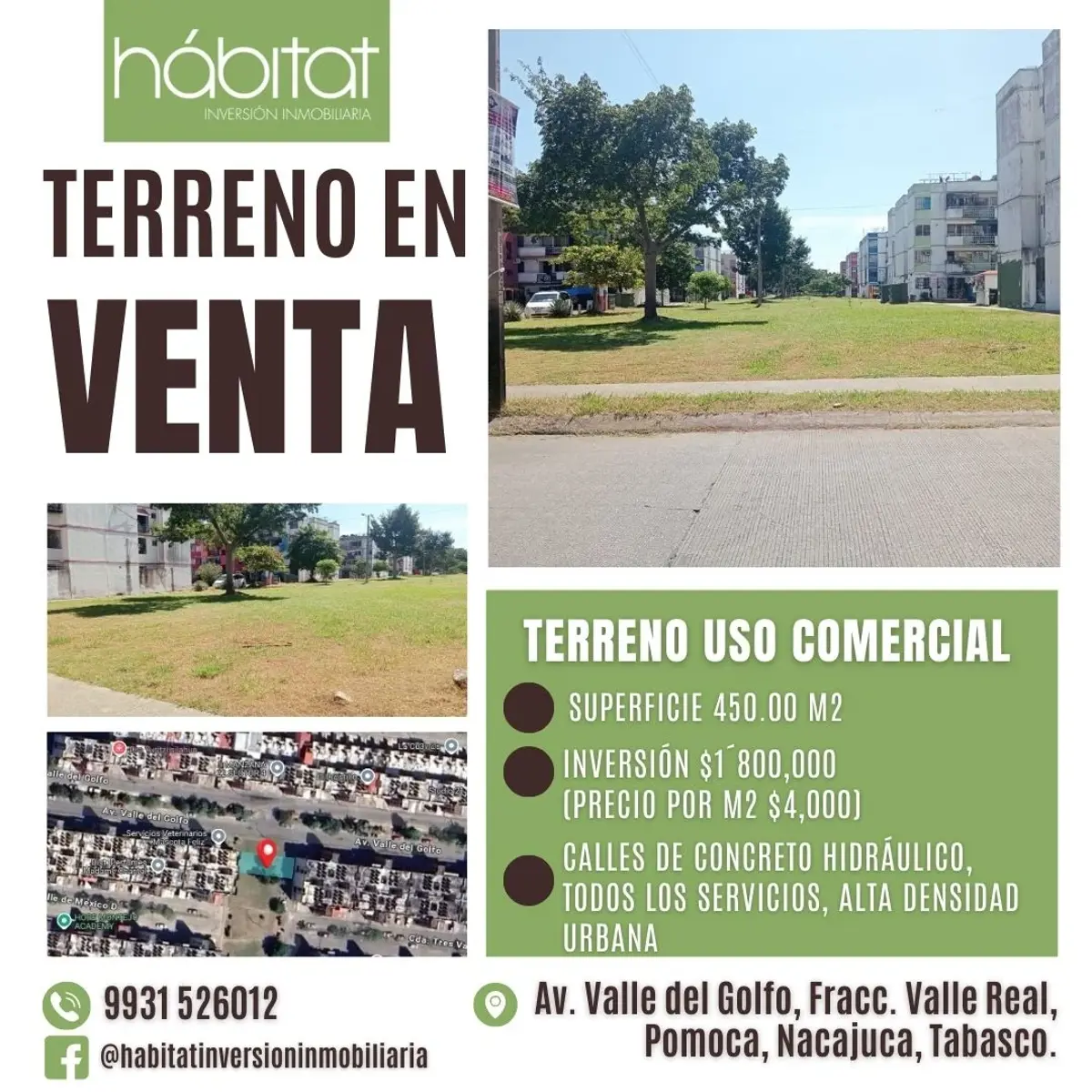 Terreno en venta en Pomoca Valle Real, Nacajuca — foto 1 de 4