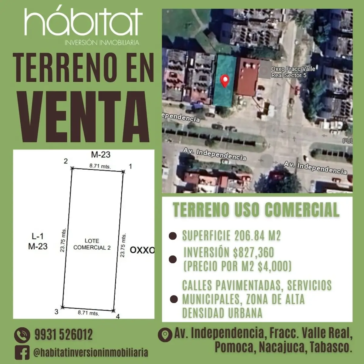 Terreno en venta en Pomoca Valle Real, Nacajuca — foto 1 de 2