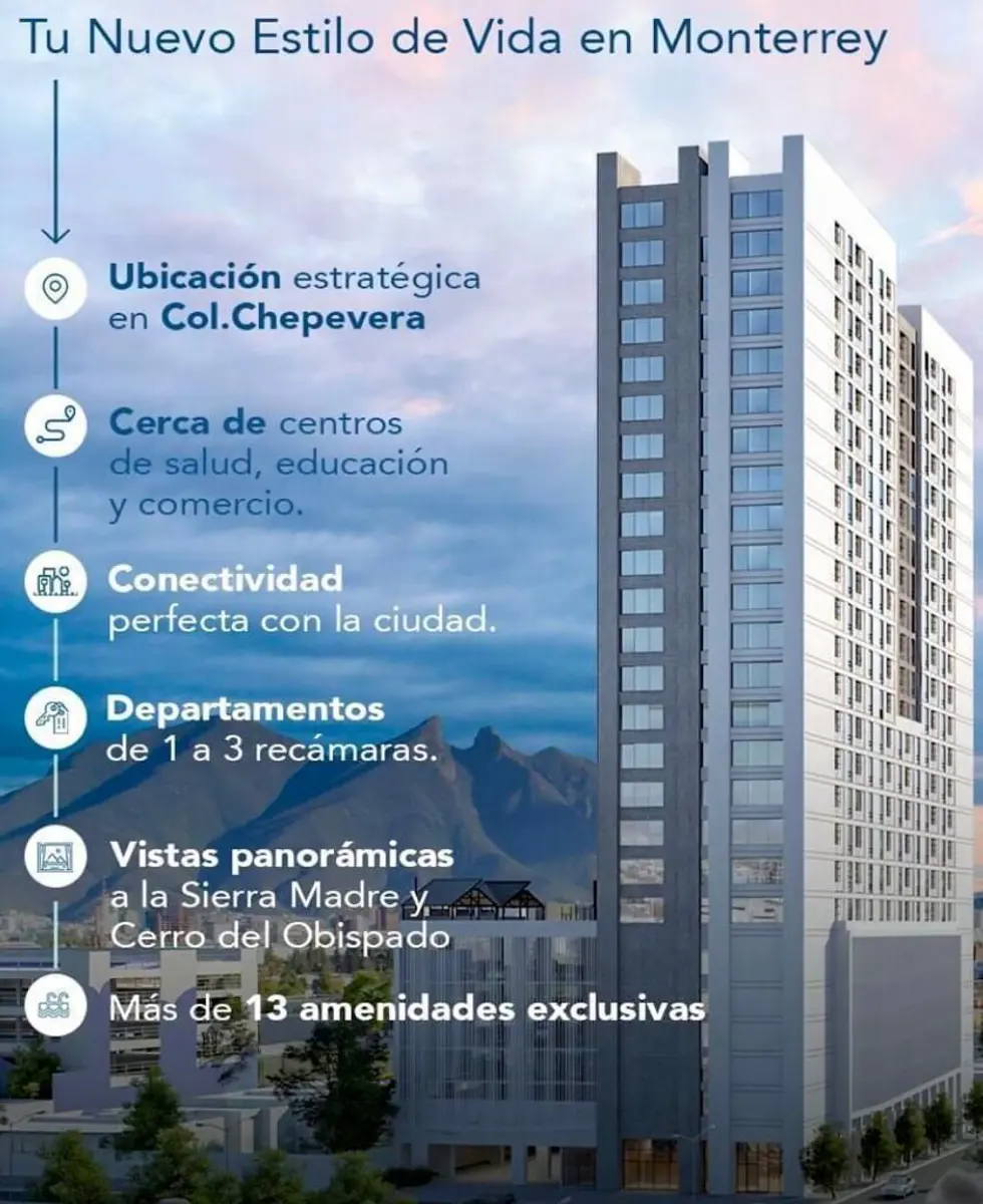 Departamento en venta en Chepevera, Monterrey — foto 1 de 13