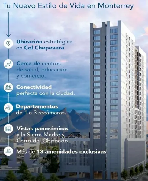 Departamento en venta en Chepevera, Monterrey, Nuevo León