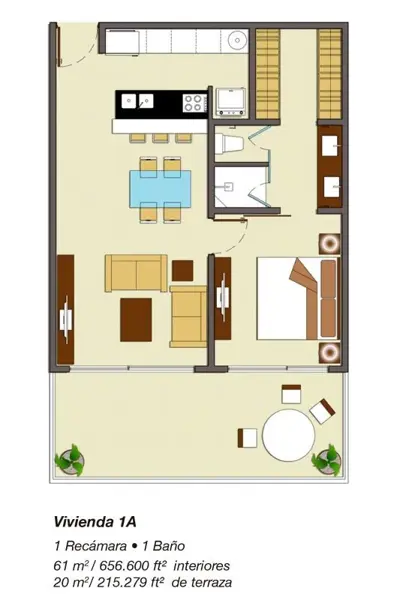 Departamento en venta en Luis Donaldo Colosio, Solidaridad — foto 3 de 20