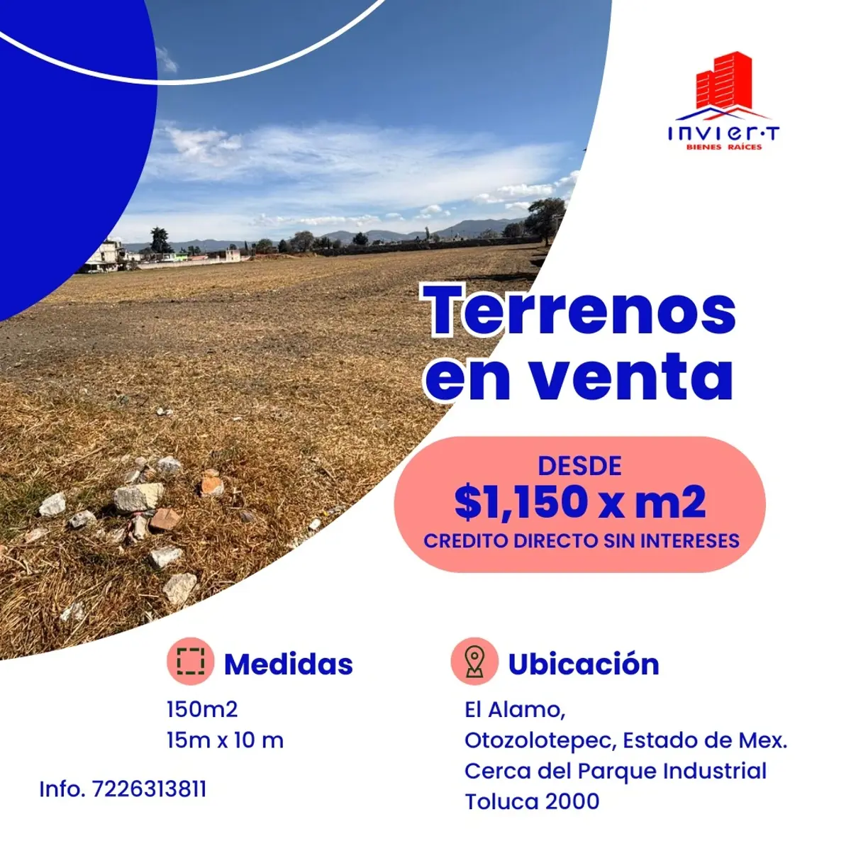 Terreno en venta en Villa Cuauhtemoc, Otzolotepec — foto 1 de 5