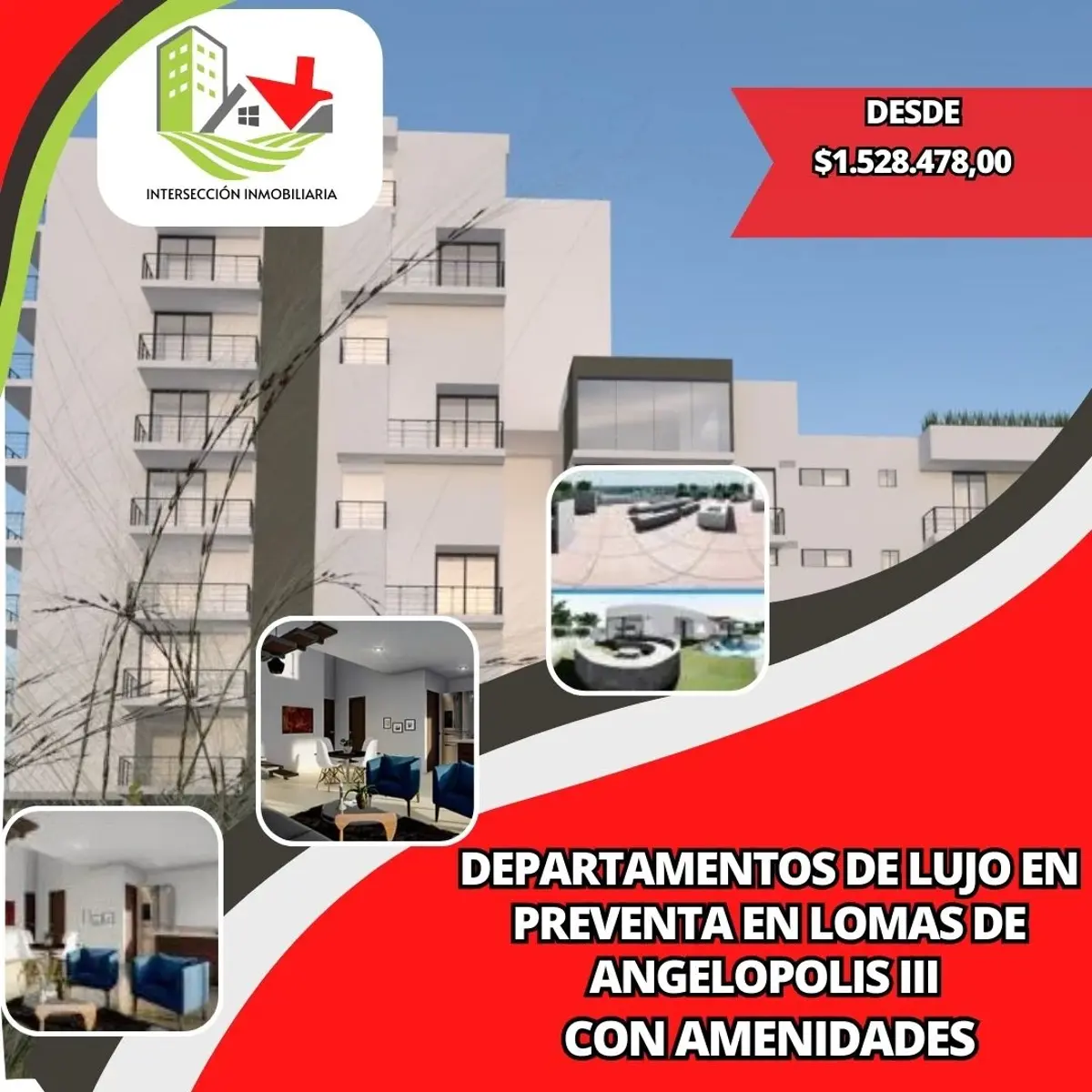 Departamento en venta en Lomas de Angelópolis II, San Andrés Cholula — foto 1 de 8