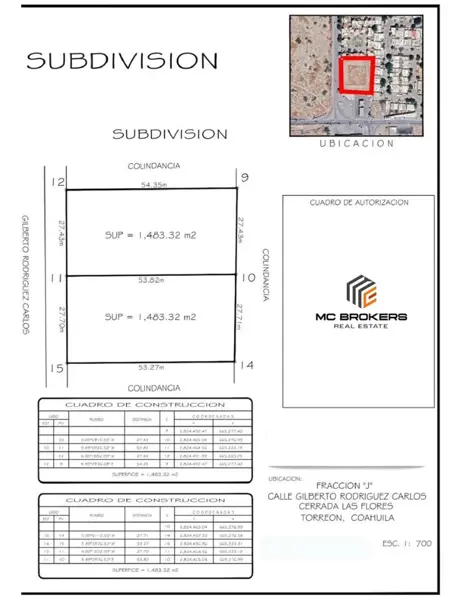 Terreno en venta en Cerrada las Flores, Torreón — foto 2 de 2