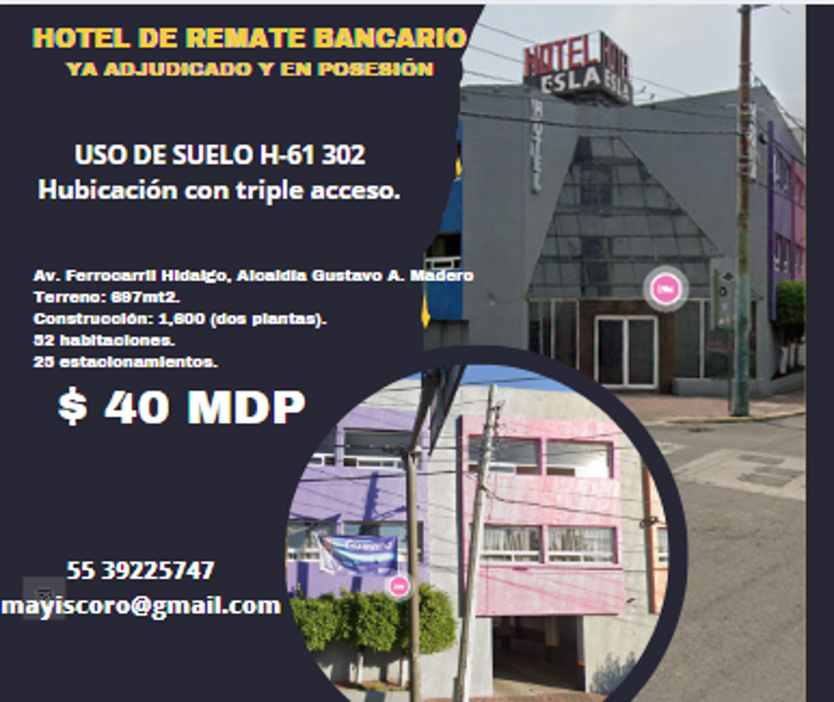 Hotel en venta en Tres Estrellas, Gustavo A. Madero — foto 1 de 11