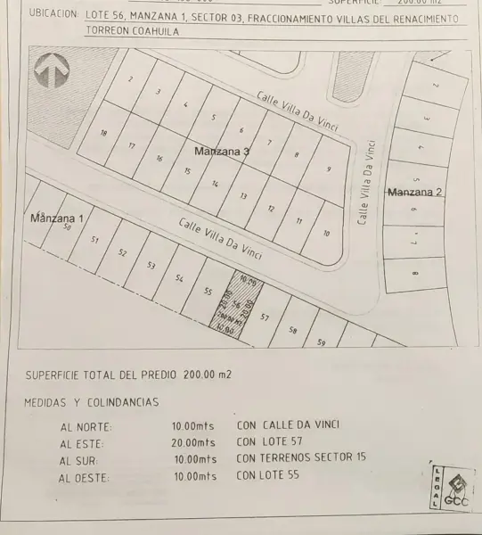 Terreno en venta en Villas del Renacimiento, Torreón — foto 3 de 4