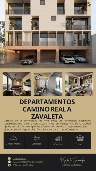 Departamento en Camino Real, Puebla, Puebla