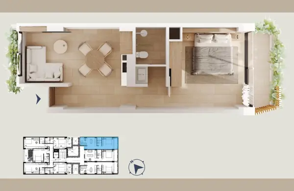 Departamento en venta en Playa del Carmen Centro, Solidaridad — foto 2 de 17