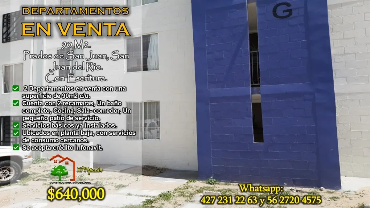 Departamento en venta en Prados de San Juan, San Juan del Río — foto 1 de 23