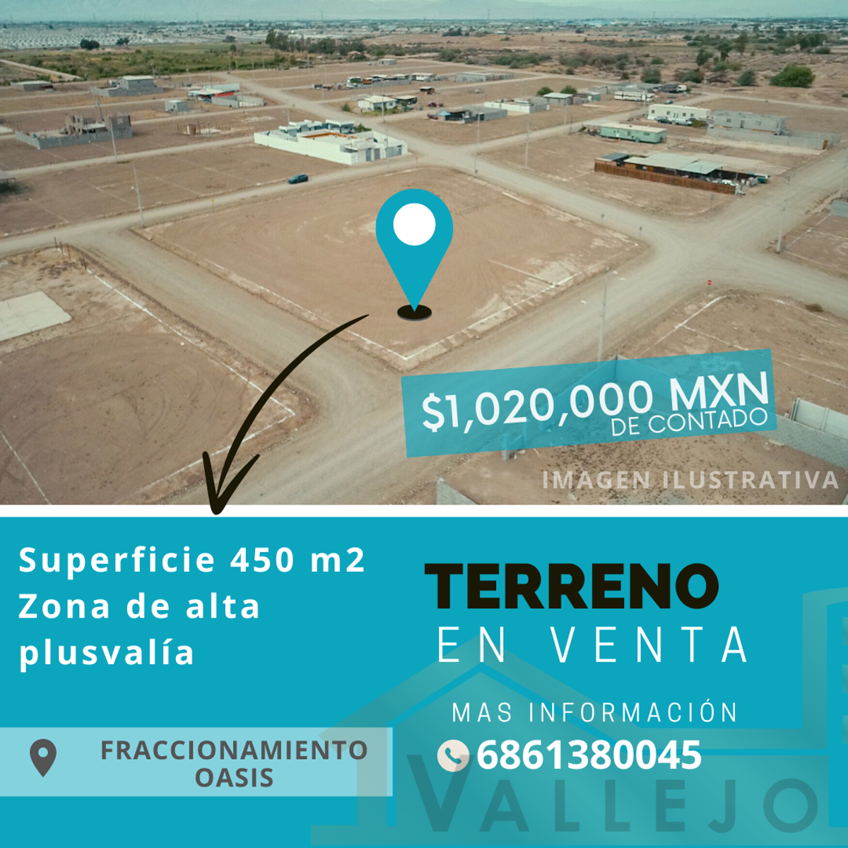 Terreno en venta en El Oasis, Mexicali — foto 1 de 2