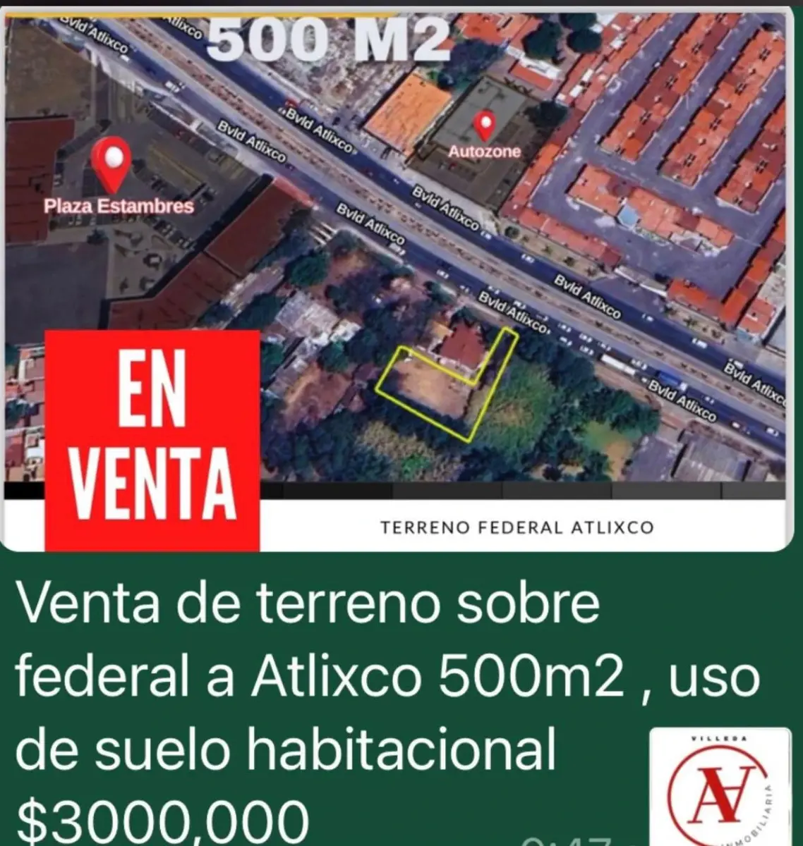 Terreno en venta en Emiliano Zapata, San Andrés Cholula — foto 1 de 8