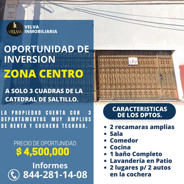 Departamento en venta en Saltillo Centro, Saltillo, Coahuila de Zaragoza