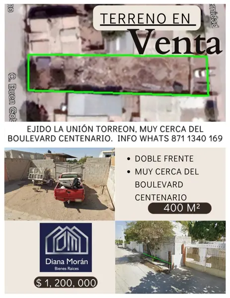 Terreno en venta en La Union, Torreón, Coahuila de Zaragoza