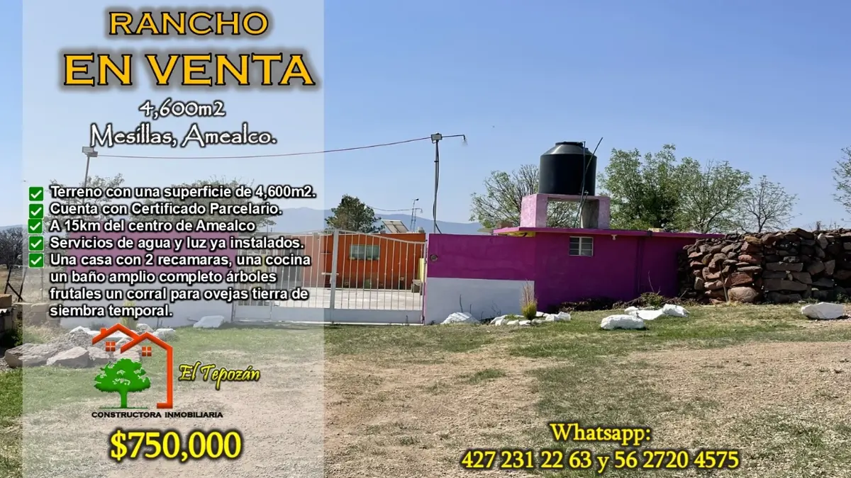 Quinta en venta en Mesillas, Amealco de Bonfil — foto 1 de 24