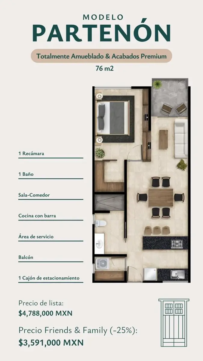 Departamento en venta en Chicxulub, Chicxulub Pueblo — foto 1 de 13