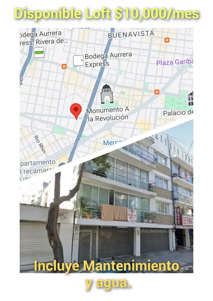Departamento en renta en San Rafael, Cuauhtémoc — foto 1 de 9
